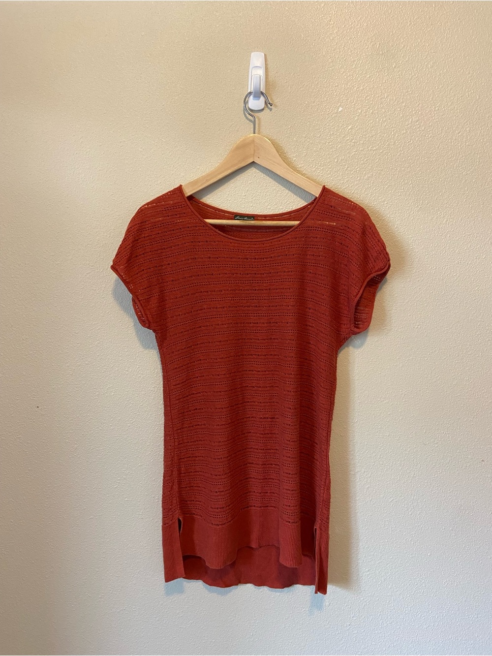 Orange Open Knit Tunic